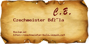 Czechmeister Béla névjegykártya