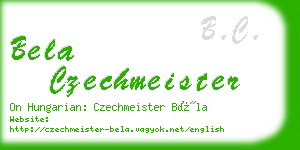 bela czechmeister business card